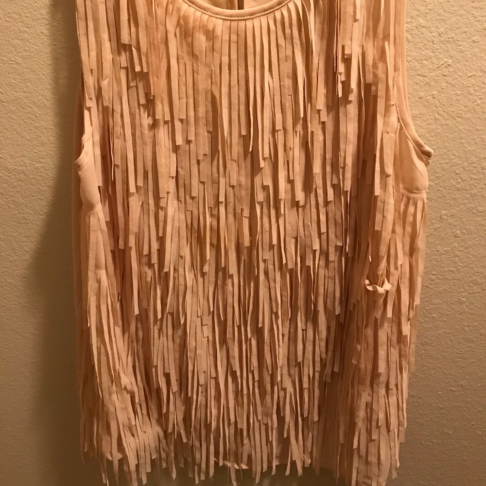 Nude colored statement top